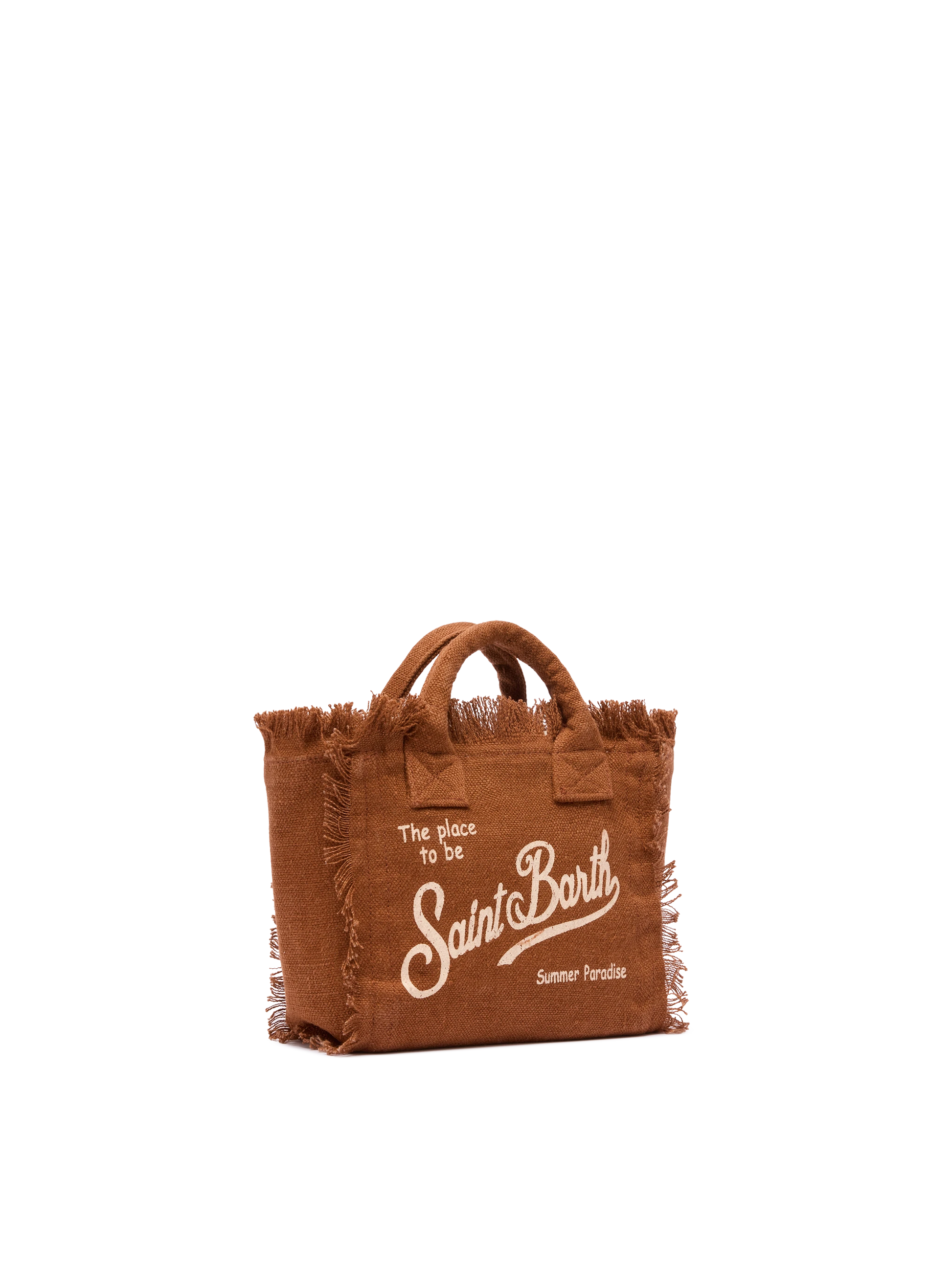 Mini Vanity brown Linen bag - MC2 Saint Barth