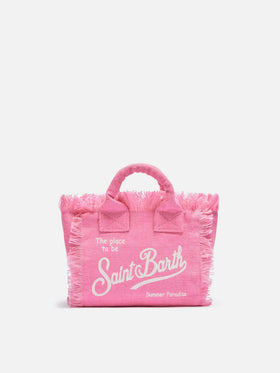 Mini Vanity Tasche in Rosa aus 100% Leinen