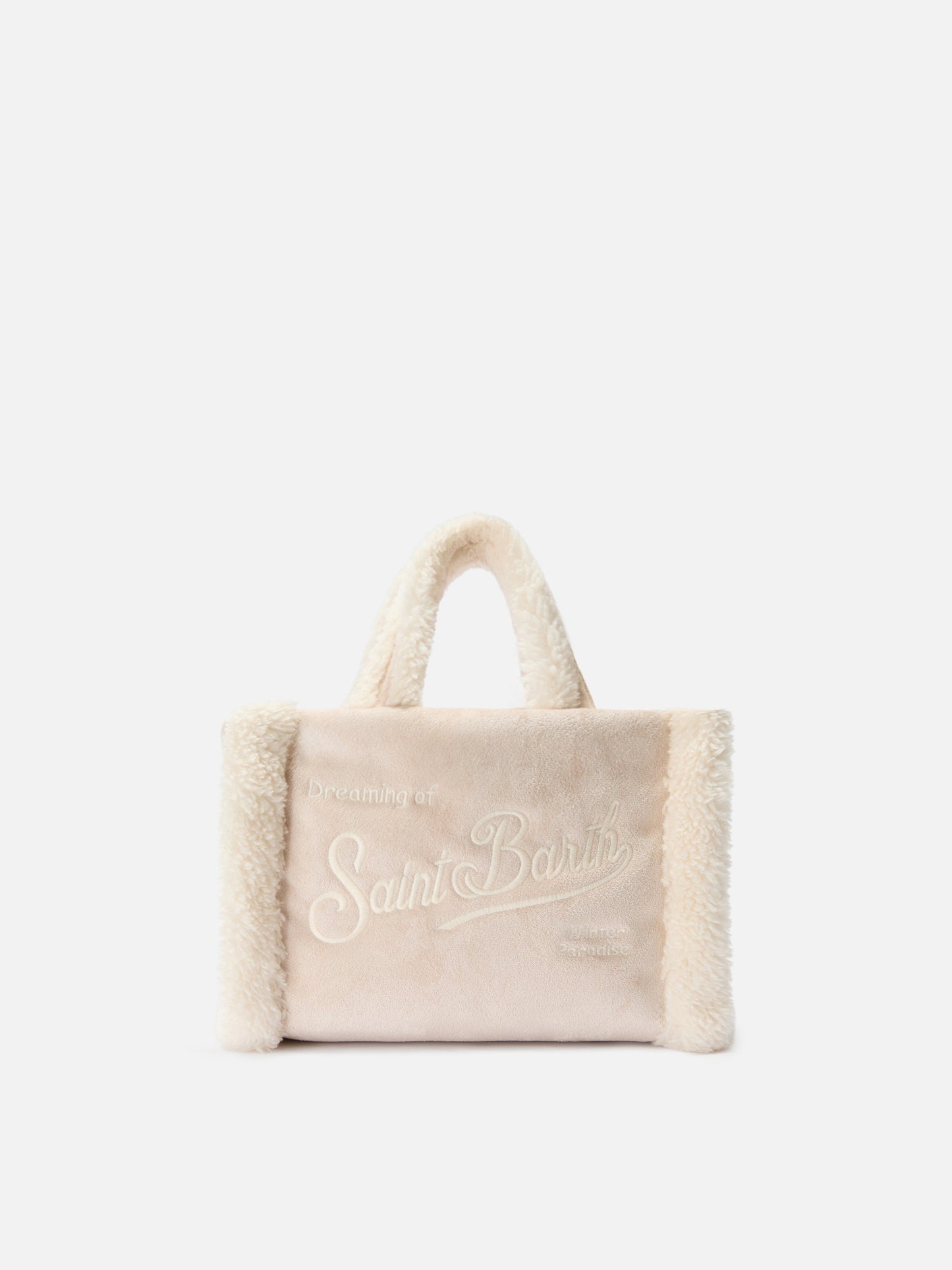 Borsa Vanity Mini shearling beige