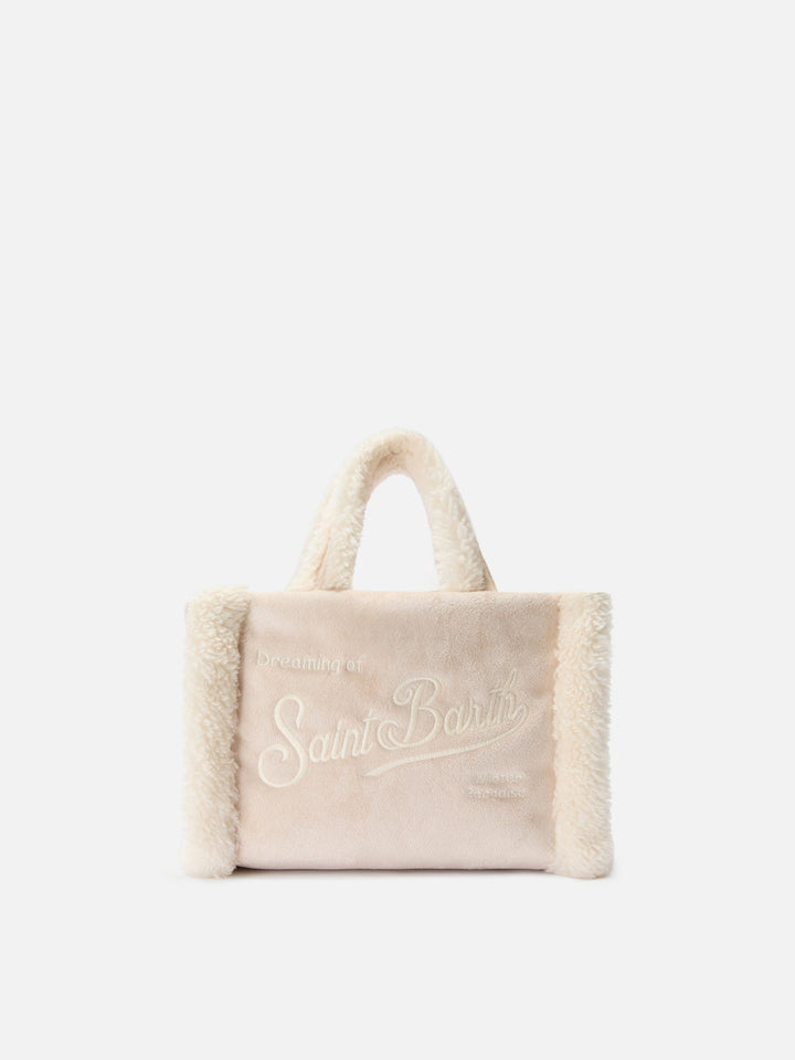 Vanity Mini shearling beige bag