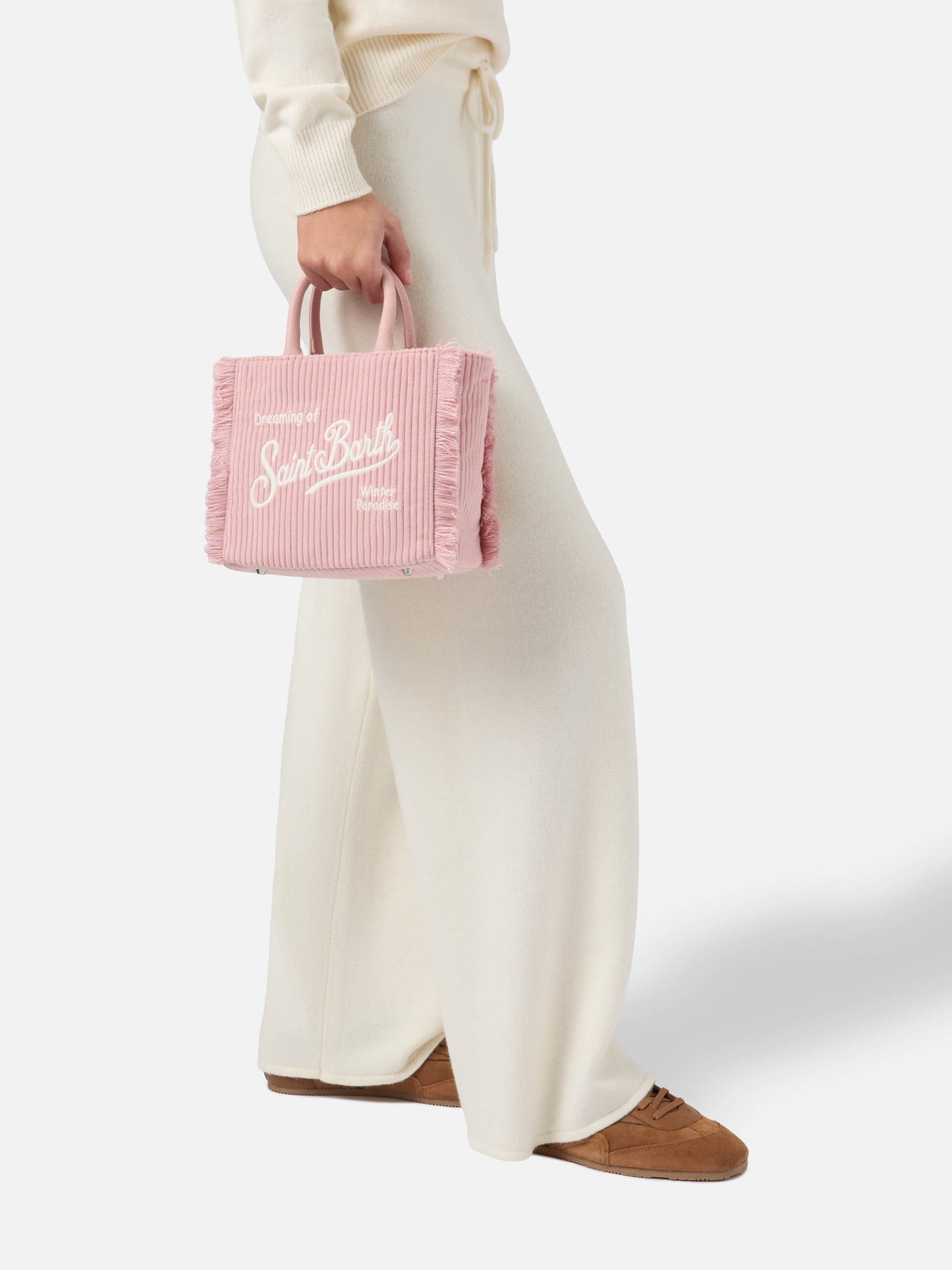 Vanity Mini Corduroy pink bag