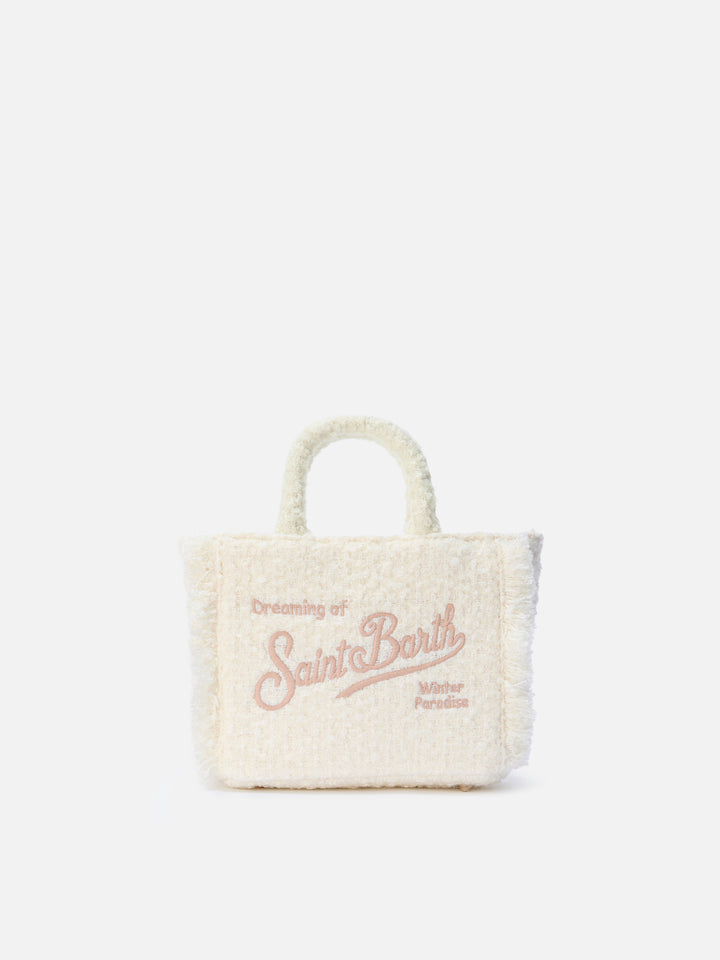 Vanity Mini Tweed Handtasche in Weiß