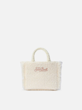 Vanity Mini Tweed Handtasche in Weiß