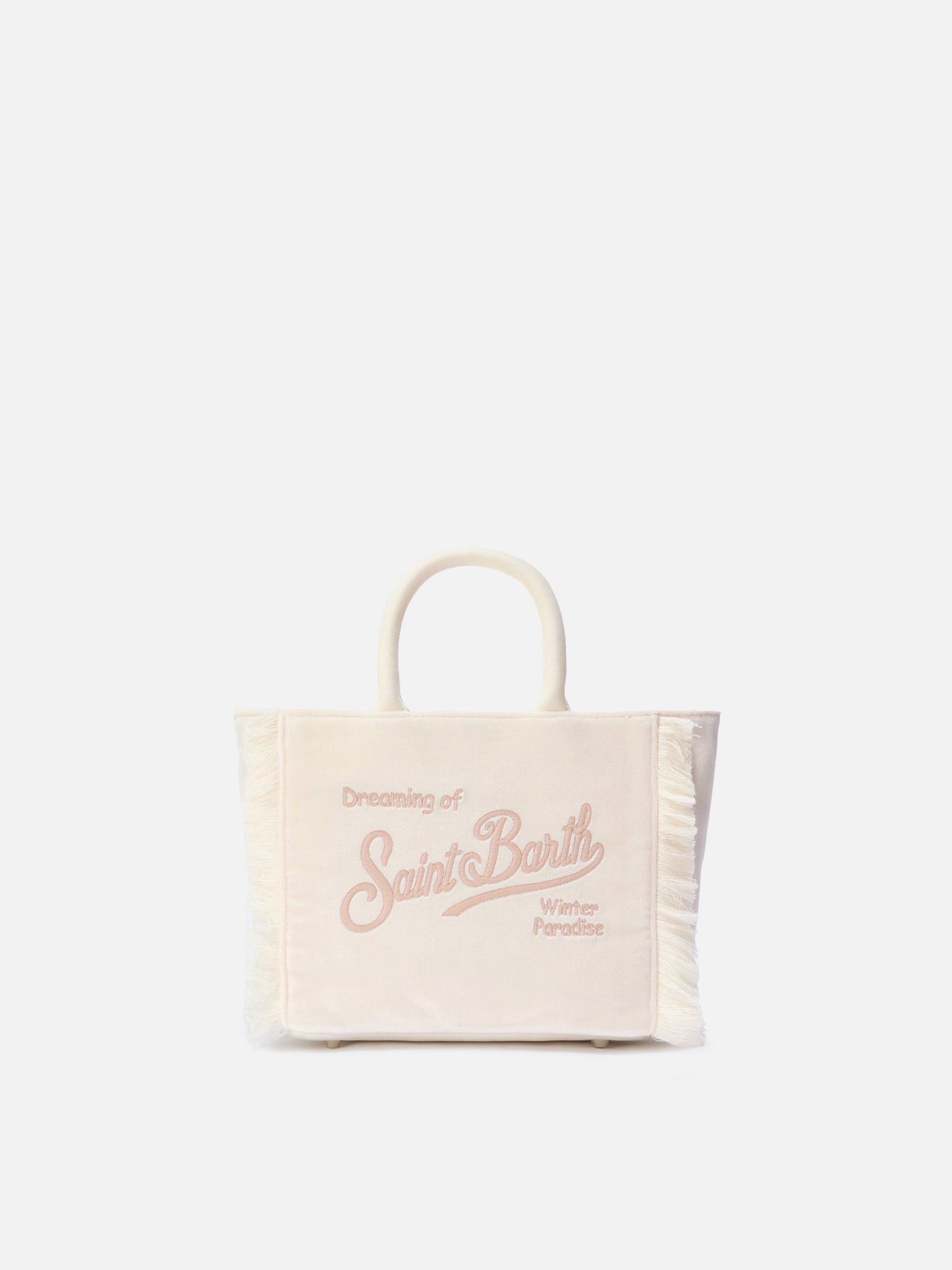 Borsa Vanity Mini Velvet bianca