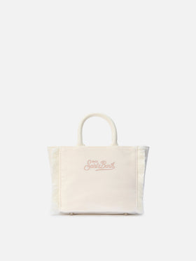 Borsa Vanity Mini Velvet bianca