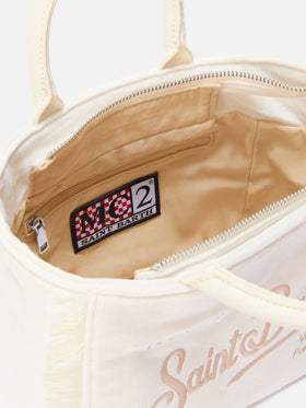 Borsa Vanity Mini Velvet bianca