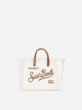 Mini sac Vanity Off white en tweed avec broderie logo 