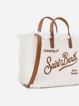 Mini sac Vanity Off white en tweed avec broderie logo 