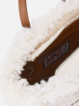 Mini sac Vanity Off white en tweed avec broderie logo 