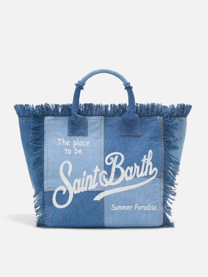 Denim patchwork Vanity regular bag