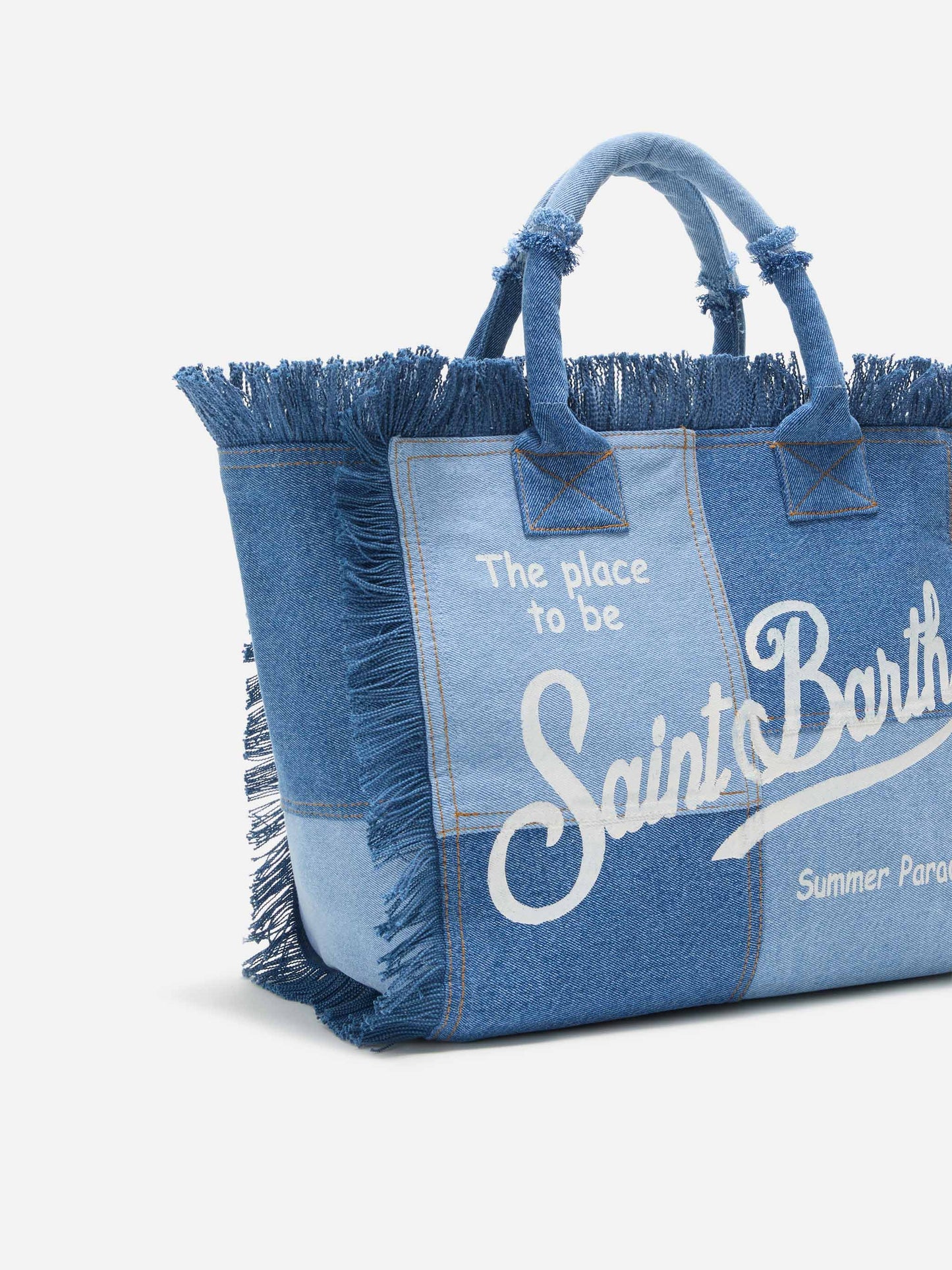 Denim patchwork Vanity regular bag