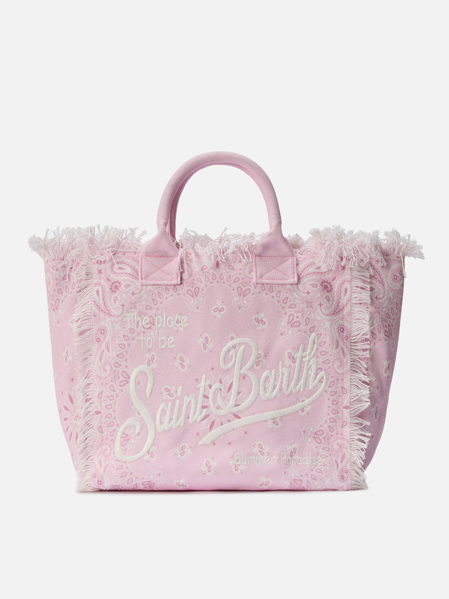 Vanity regular bag en toile rose avec imprimé bandana 