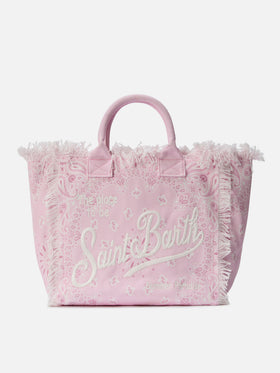 Vanity regular bag en toile rose avec imprimé bandana 