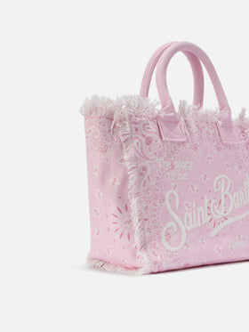 Vanity regular bag en toile rose avec imprimé bandana 