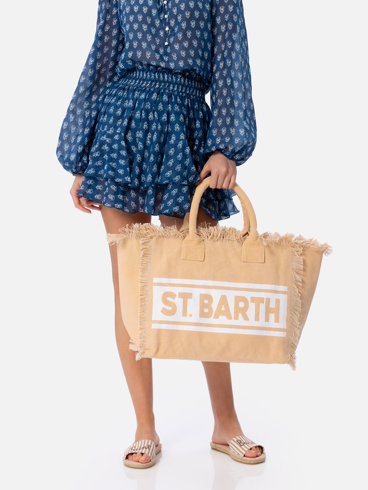 Beige cotton canvas Vanity shoulder bag - MC2 Saint Barth