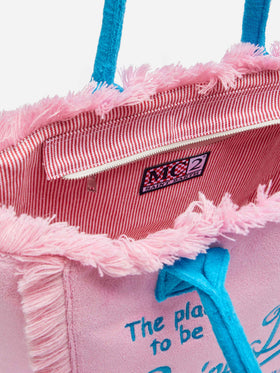Pink terry Vanity Sponge tote bag - MC2 Saint Barth