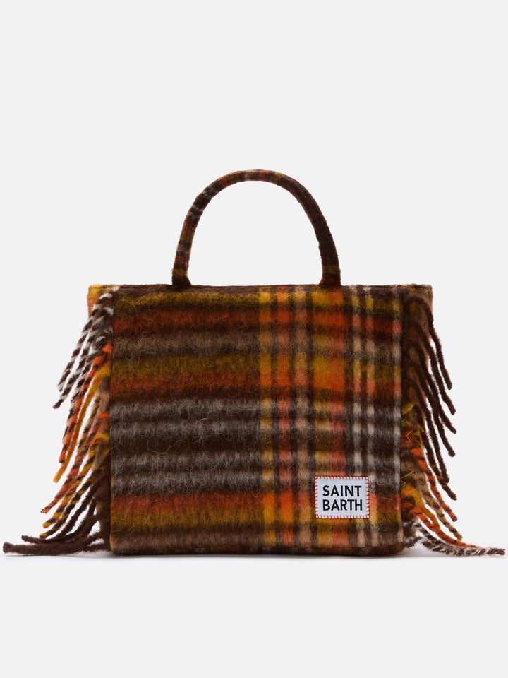 Sac porté épaule Vanity en couverture imprimé à carreaux 