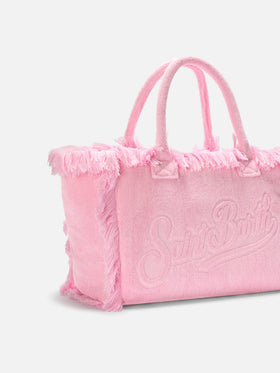 Vanity regular bag en éponge unie rose 