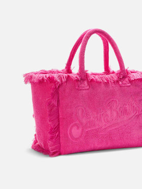 Sac Vanity regular uni fuchsia effet éponge 