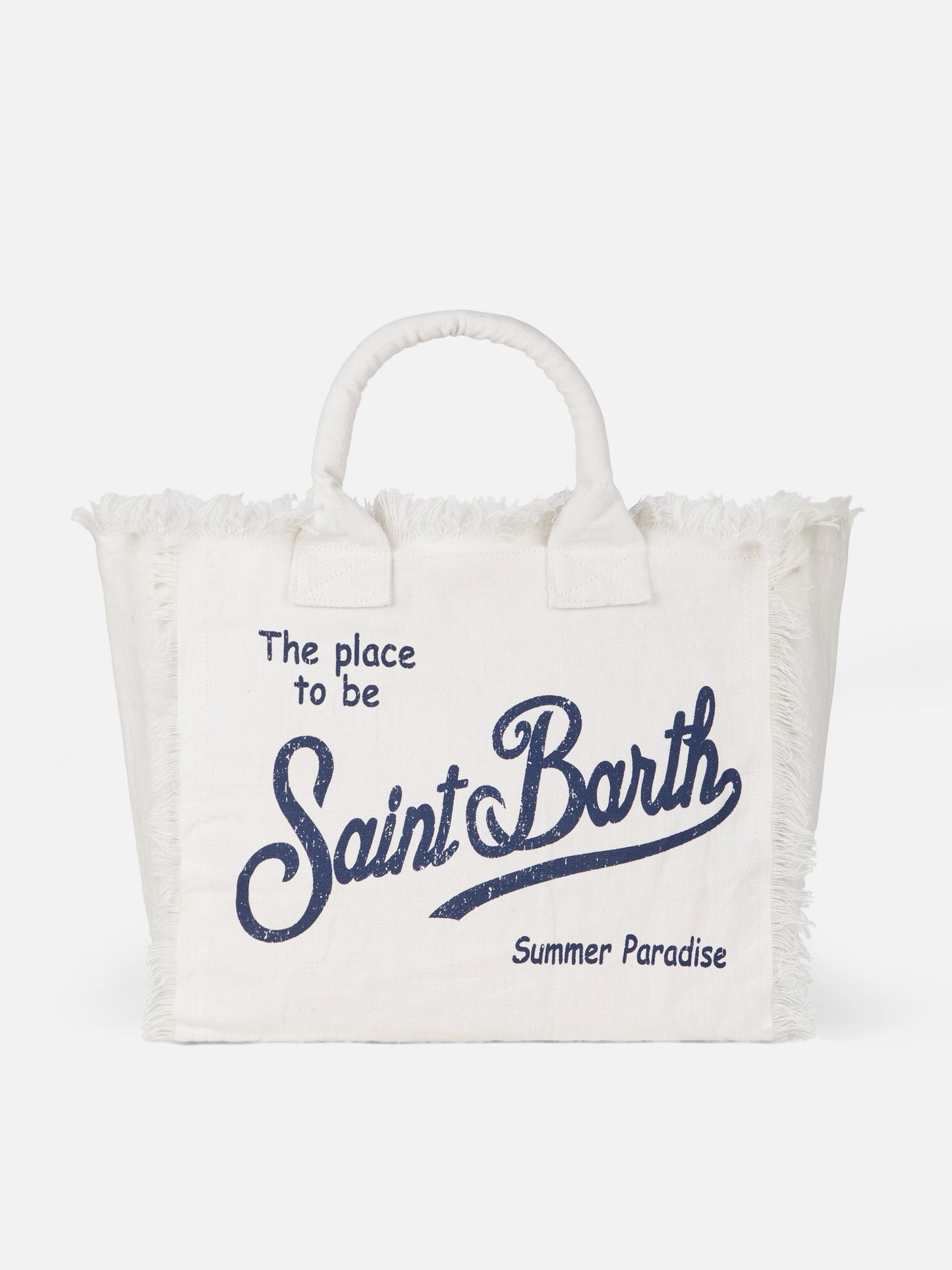 Vanity off-white 100% LINEN shoulder bag