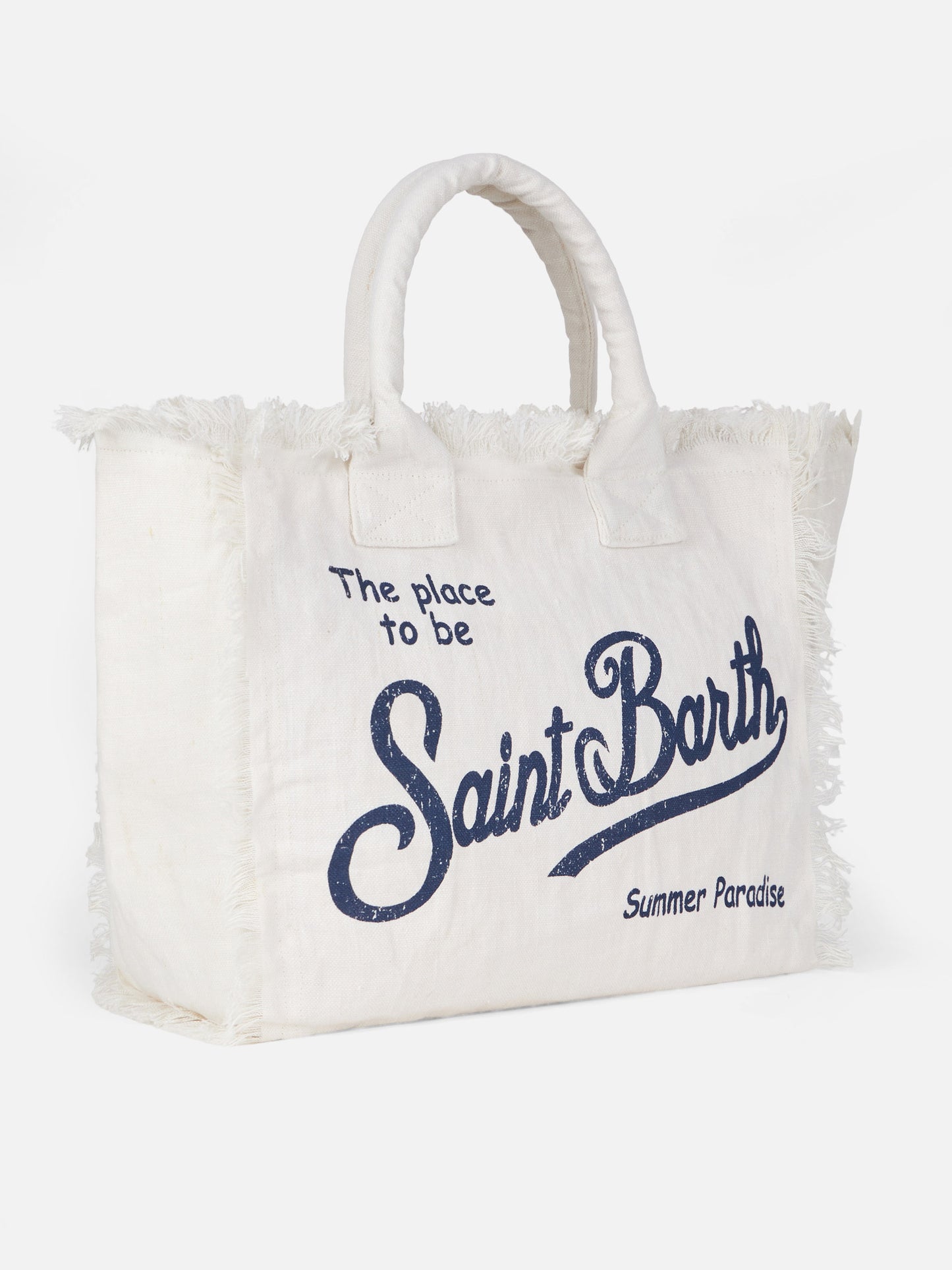 Vanity off-white 100% LINEN shoulder bag