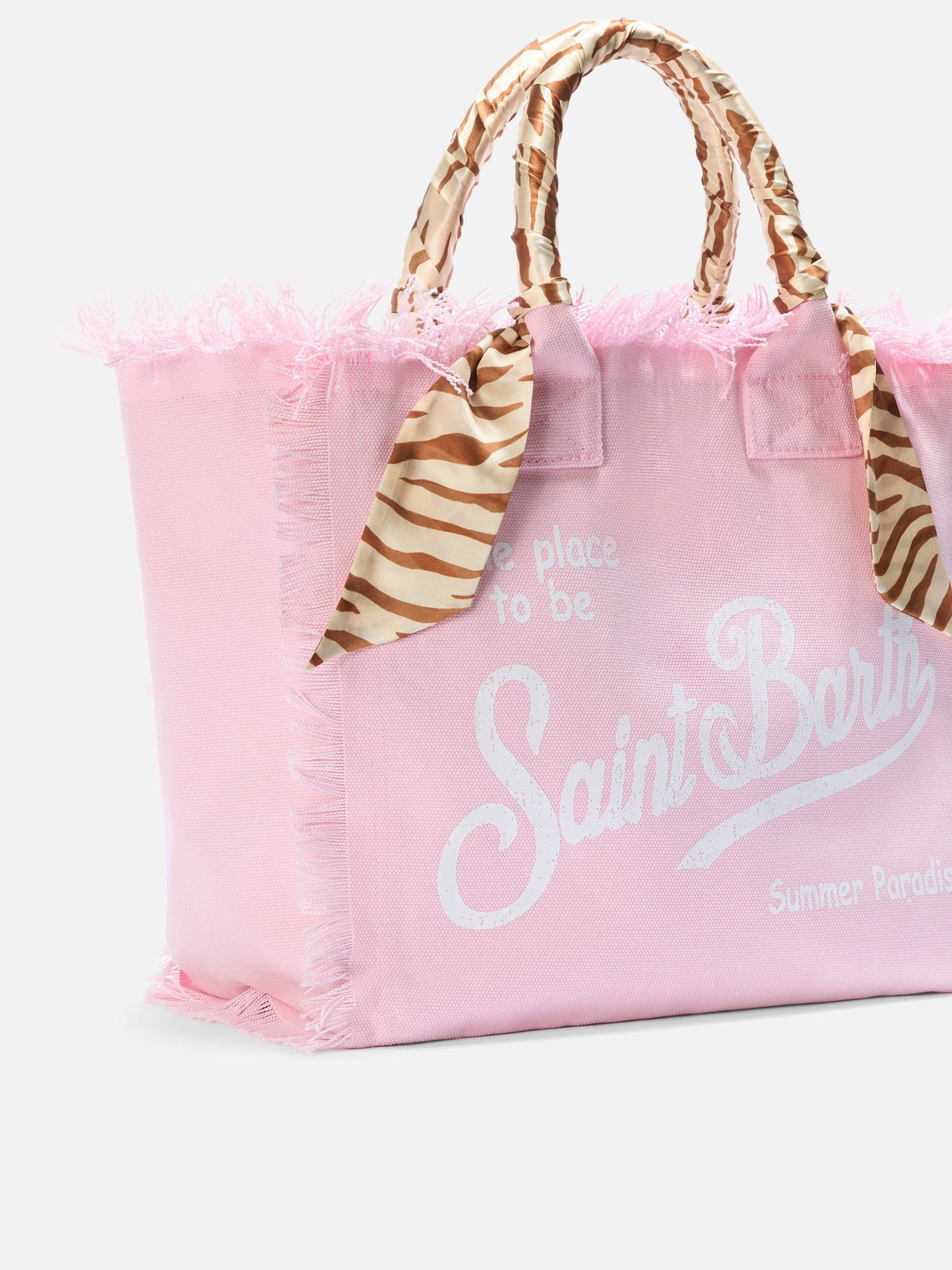Pink Canvas Vanity regular bag with removable twill