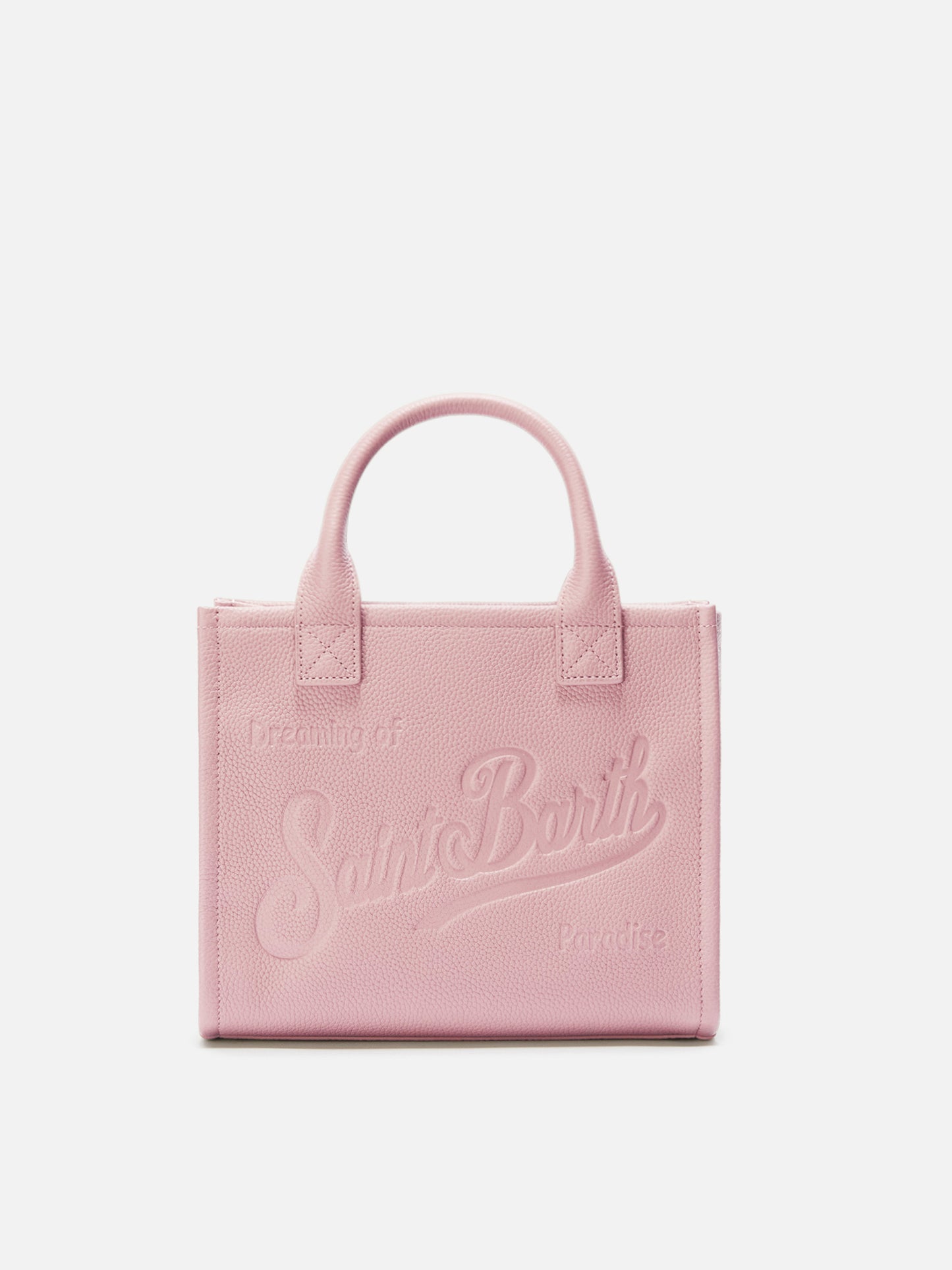 Vanity Bag Midi Schultertasche aus gehämmertem pinkfarbenem Lederì 