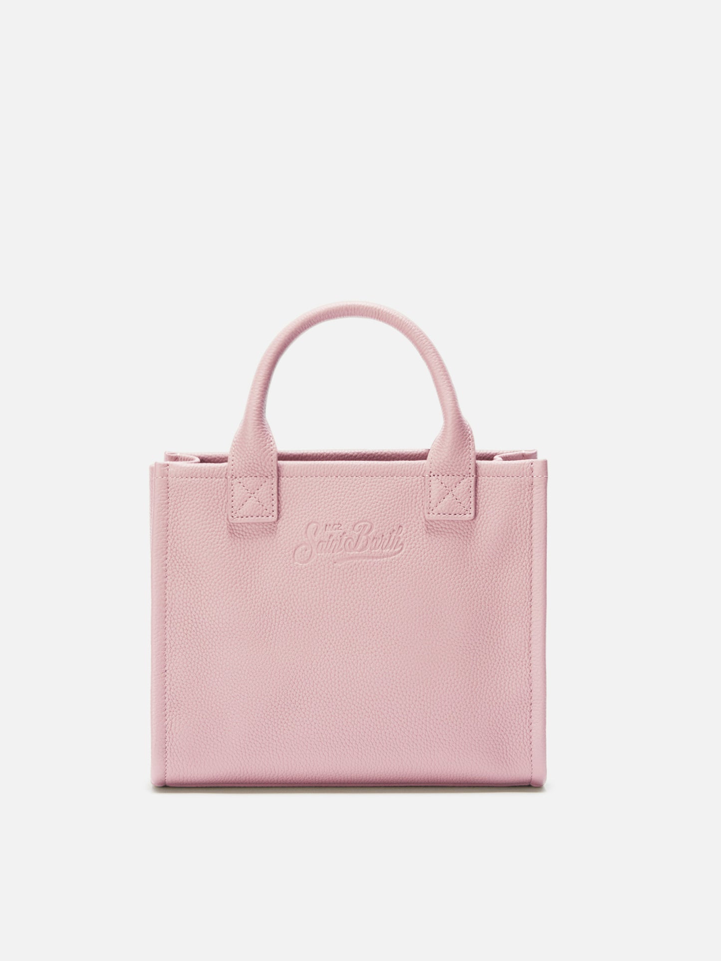 Vanity Bag Midi Schultertasche aus gehämmertem pinkfarbenem Lederì 