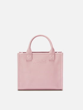 Vanity Bag Midi Schultertasche aus gehämmertem pinkfarbenem Lederì 