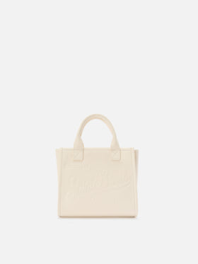 Ivory pebbled leather Vanity medium bag
