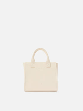 Ivory pebbled leather Vanity medium bag