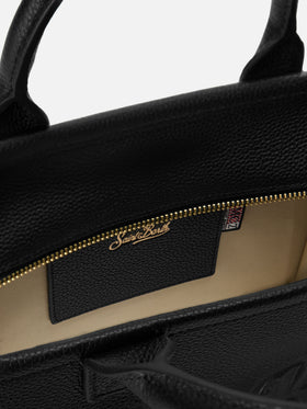 Sac Vanity medium en cuir noir grainé 