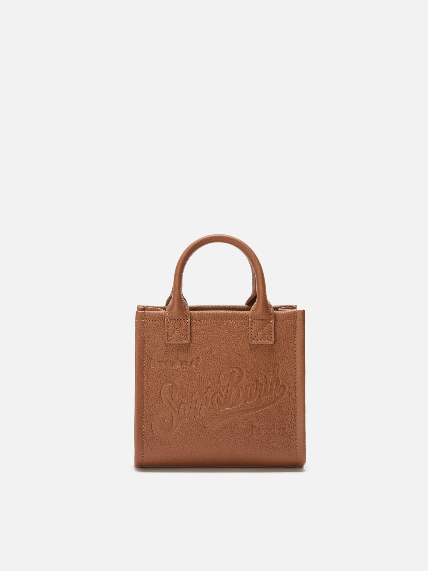 Vanity Bag Mini-Schultertasche aus gehämmertem Kamelleder