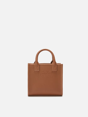 Vanity Bag Mini-Schultertasche aus gehämmertem Kamelleder