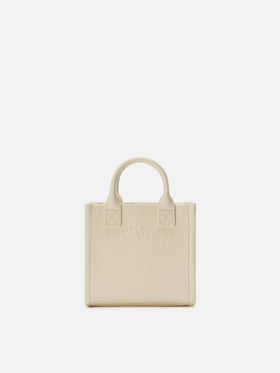 Ivory pebbled leather Vanity mini bag
