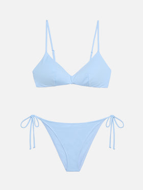 Bikini a bralette May Virgo color azzurro