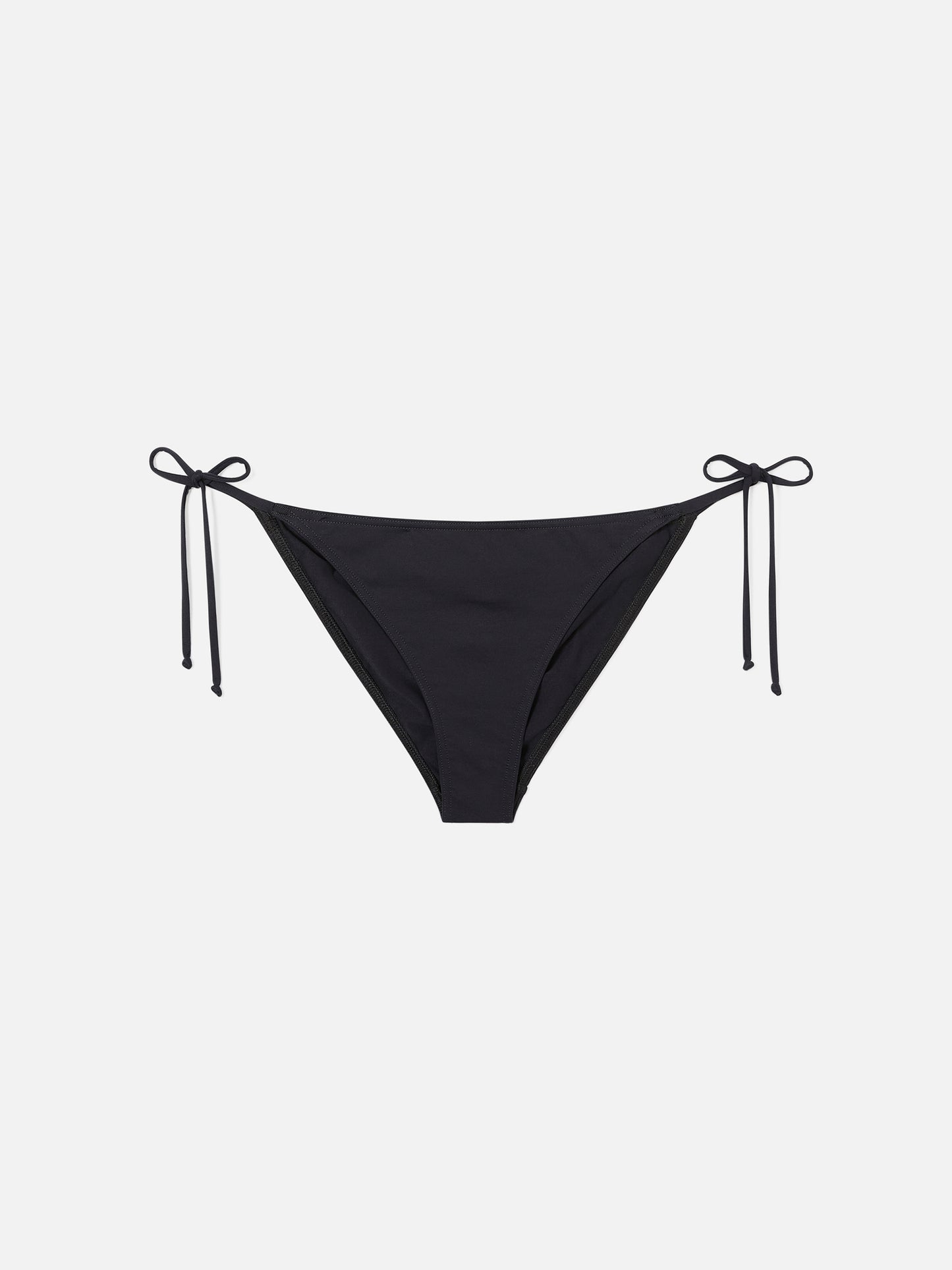 Virgo with side ties bikini bottoms in solid black