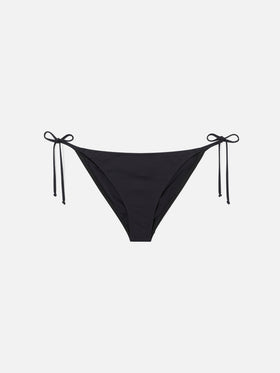 Virgo with side ties bikini bottoms in solid black