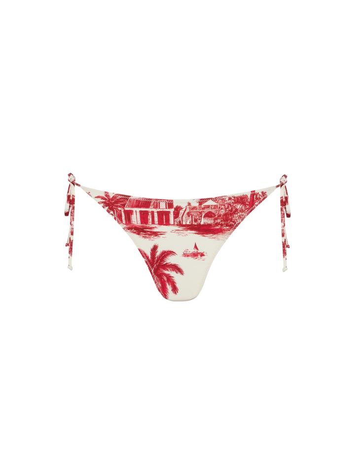 Classic triangle bikini Leah Virgo with toile de jouy print | AI BY RICKDICK SPECIAL EDITION - MC2 Saint Barth