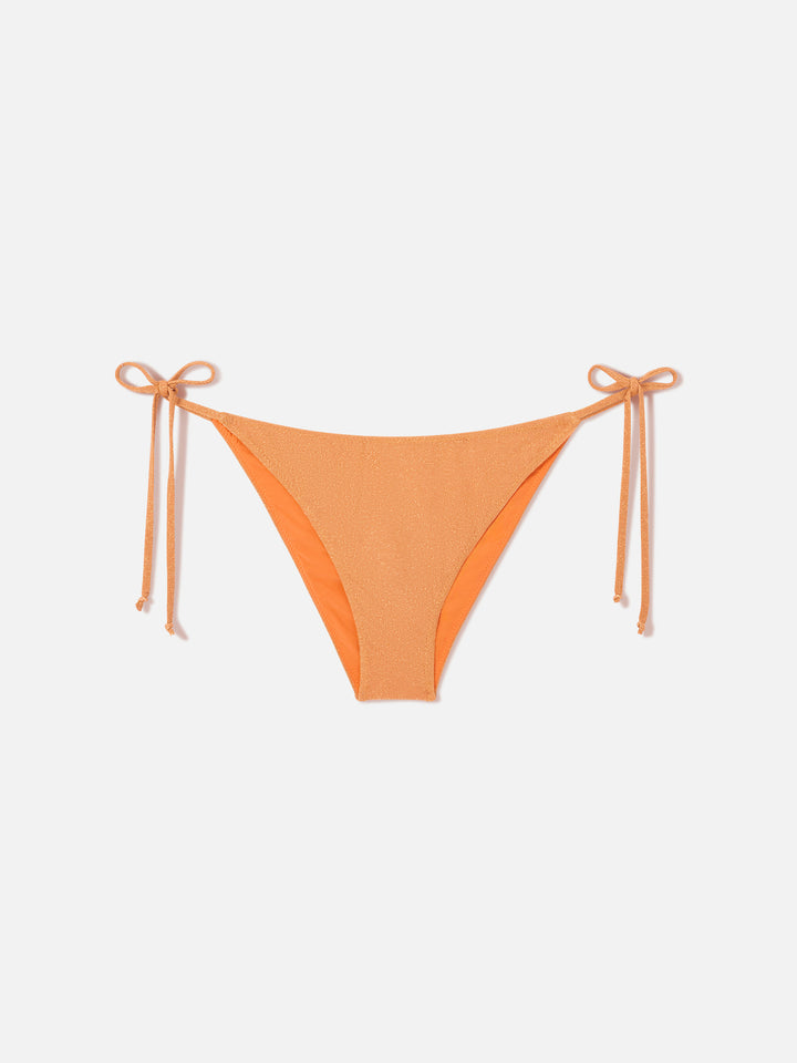 Bañador slip Orange Virgo de color liso en lurex 