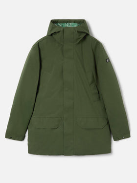 Parka Voyager Down stampa bandana verde militare