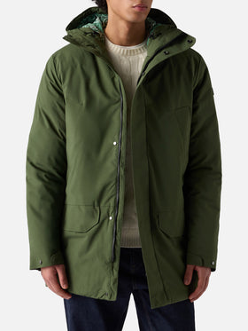 Parka Voyager Down stampa bandana verde militare
