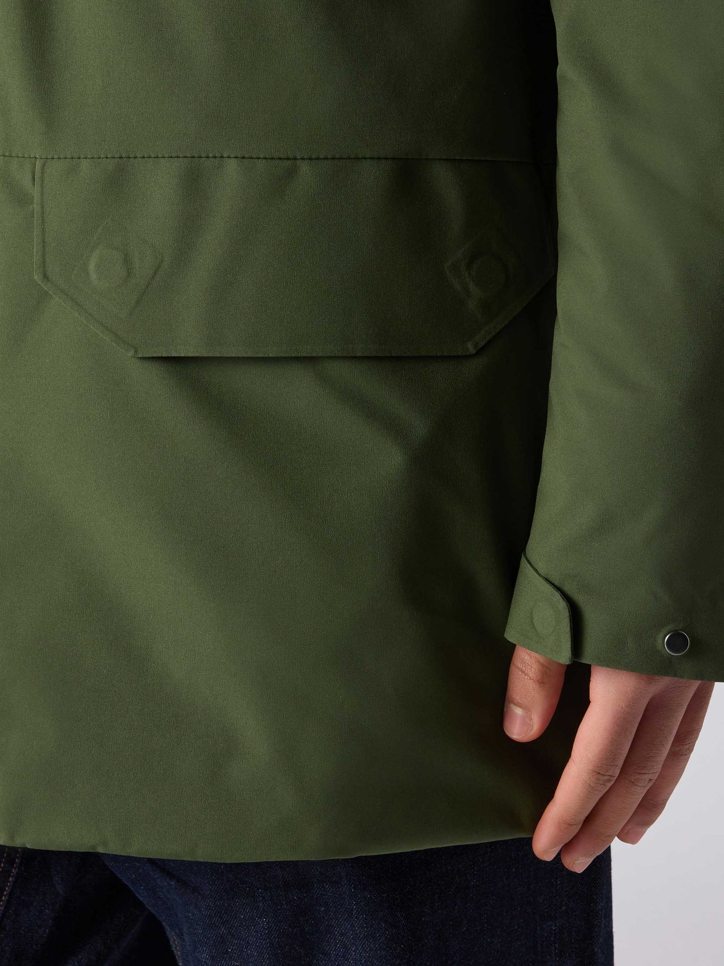Parka Voyager Down stampa bandana verde militare