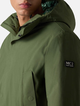Parka Voyager Down stampa bandana verde militare