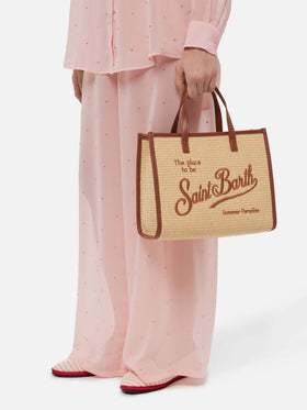 Beige Vivian Midi Straw handbag - MC2 Saint Barth