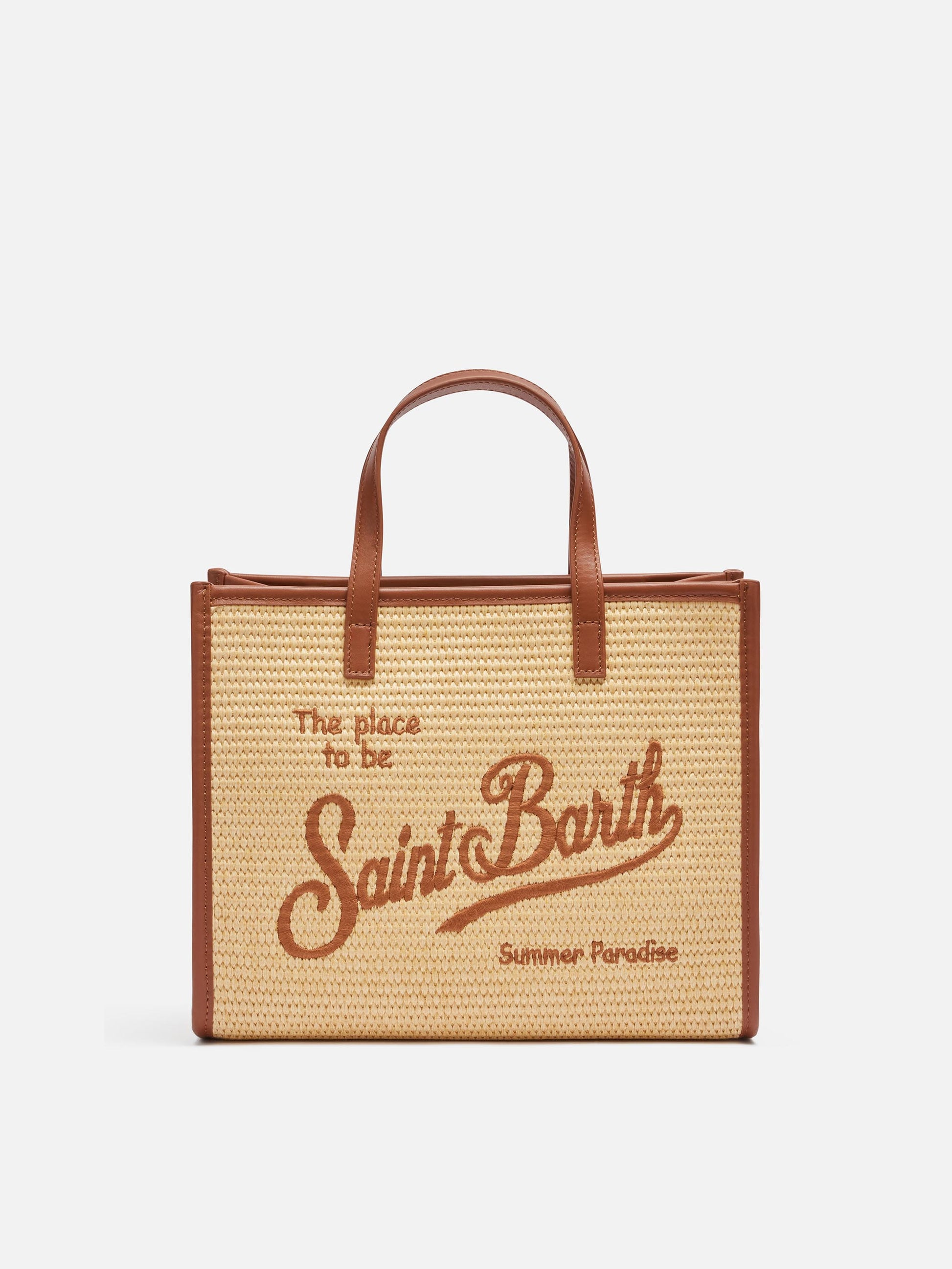 Beige Vivian Midi Straw handbag - MC2 Saint Barth