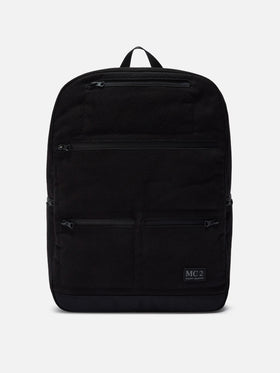 Zaino Wallin Felt in misto lana nero con dettagli in pelle