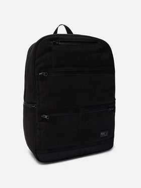 Zaino Wallin Felt in misto lana nero con dettagli in pelle