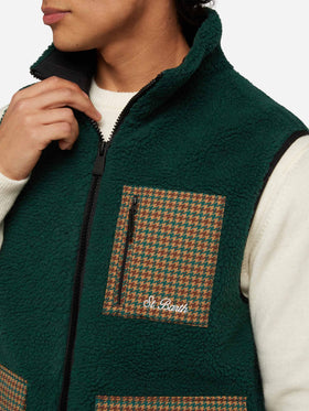 Man teddy vest Wanaka with pied de poul print - MC2 Saint Barth