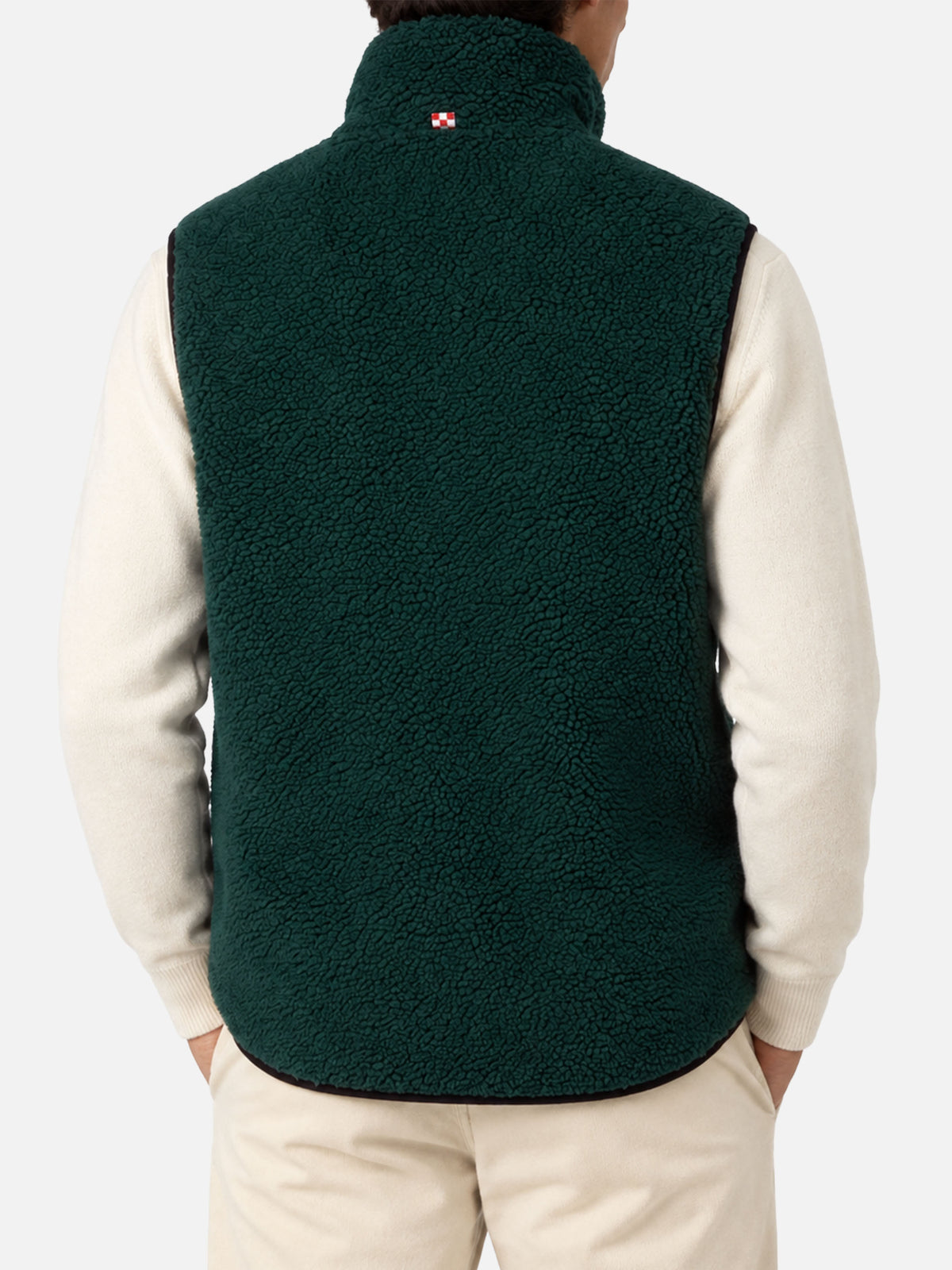 Gilet sherpa Wanaka à motif pied-de-poule 